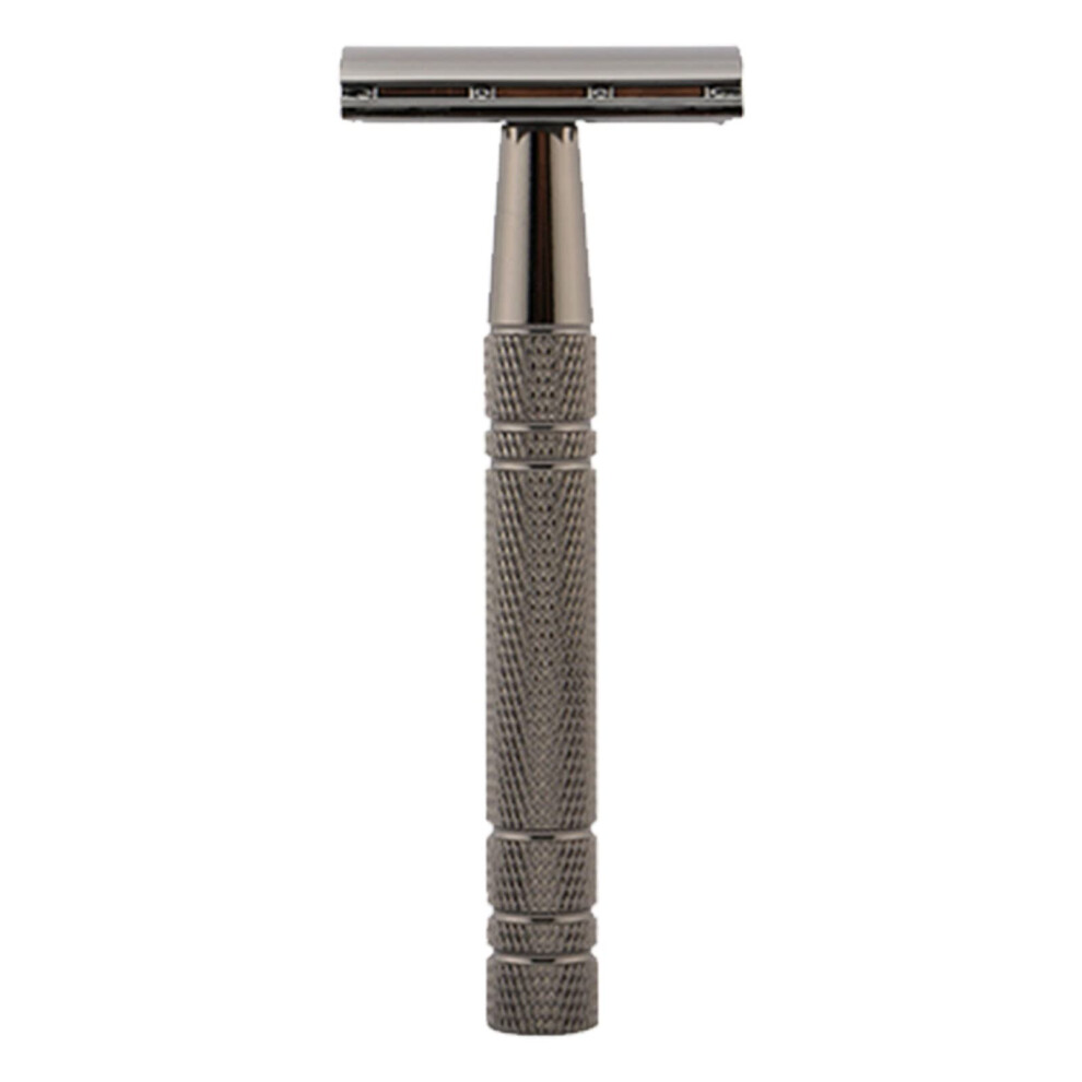 Manual Beard Trimmer Portable Double-Sided Beard Clipper Aluminum Alloy Handle 5 Blades For Men Home Travel Grooming