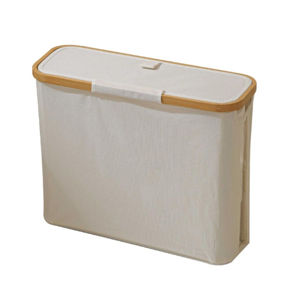 Bathroom Tissue Storage Basket Toilet Paper Holder Bamboo Frame With Lid Large Capacity-image-OPC-PKQN99F-NEW