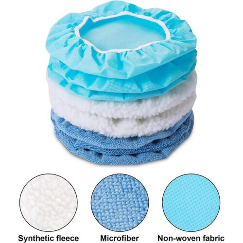20 Pieces Car Orbital Buffer Polisher Pad Bonnet Microfiber Max Baxer Bonnet 1