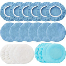 20 Pieces Car Orbital Buffer Polisher Pad Bonnet Microfiber Max Baxer Bonnet