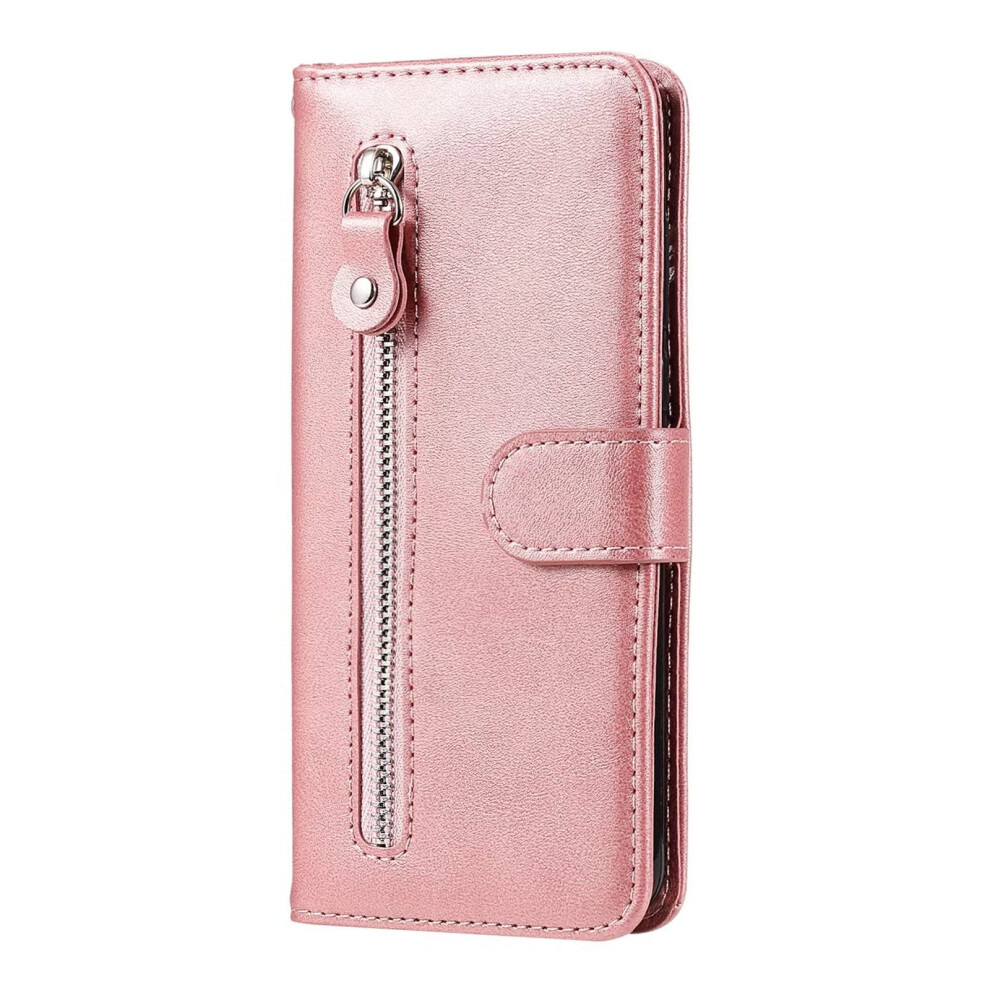 Phone Case For Xiaomi 14 Shockproof Pu Leather Folio Wallet With Magnetic Closure Protection Card Slots Kickstand Pink 9393856939091