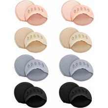 8 Pairs Honeycomb Fabric Forefoot Pads for Women Metatarsal Pads Assorted Color Ball of Foot Cushions