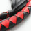 Long Black And Red Training Whip, Leather Training Whip, Leather Multi-Functional Whip, Model Q 2