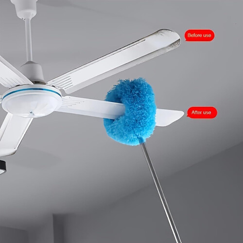 Extendable Duster | Telescopic Microfiber Lightweight Duster With Flexible Head For Ceiling Dust Baseboards Blinds 1