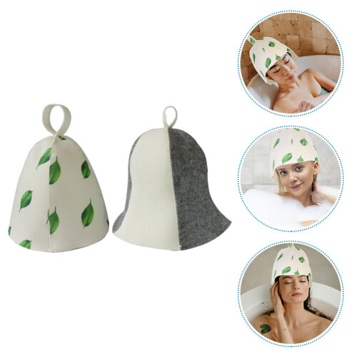 2 unidades chapéus de para sauna e banho, grossos e absorventes 1