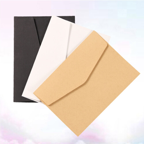 24 envelopes kraft vintage europeu com postal (preto, , ) 2