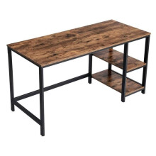 Escrivaninha com armazenamento mesa de computador com 2 prateleiras reversíveis estação de trabalho para teletrabalho