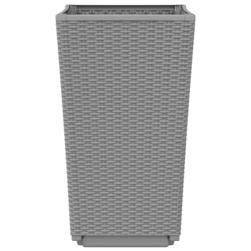 Jardinières - HELLOSHOP26 - Lot de 4 - Polypropylène - Aspect rotin - 32,5 x 32,5 cm 2