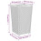 Jardinières - HELLOSHOP26 - Lot de 4 - Polypropylène - Aspect rotin - 32,5 x 32,5 cm 6