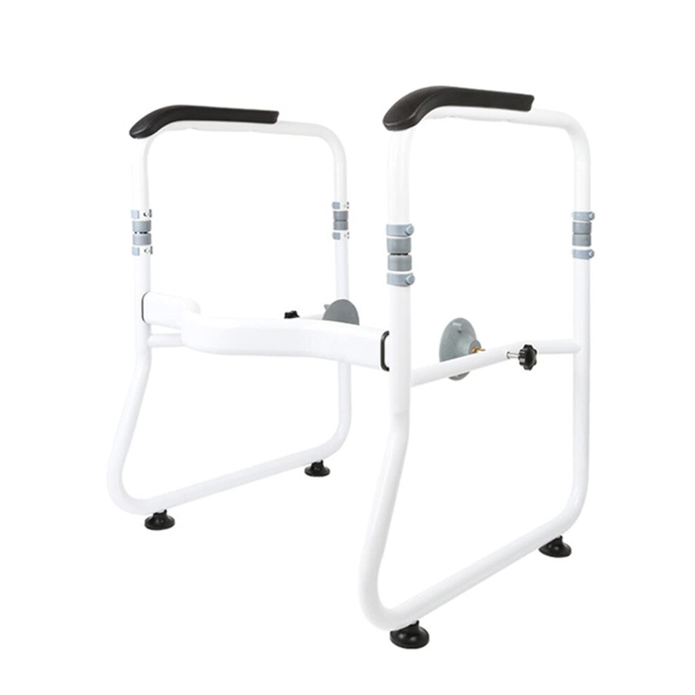 Toilet Armrest Foldable Adjustable Height Safety Frame For Elderly 330 Lb Heavy Duty Rail Fits All Toilets