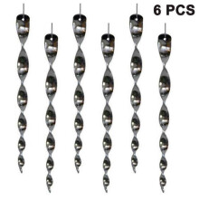 6pcs Bird Control Reflective Wind Spiral for Bird Control ,30cm,sliver