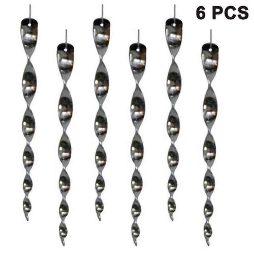 6pcs Bird Control Reflective Wind Spiral for Bird Control ,30cm,sliver
