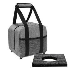 Single Ball 10 Pin Bowling Bag For One Ball, Waterproof Oxford Cloth, Tote With Padded Holder And Handle, Roller-Ready