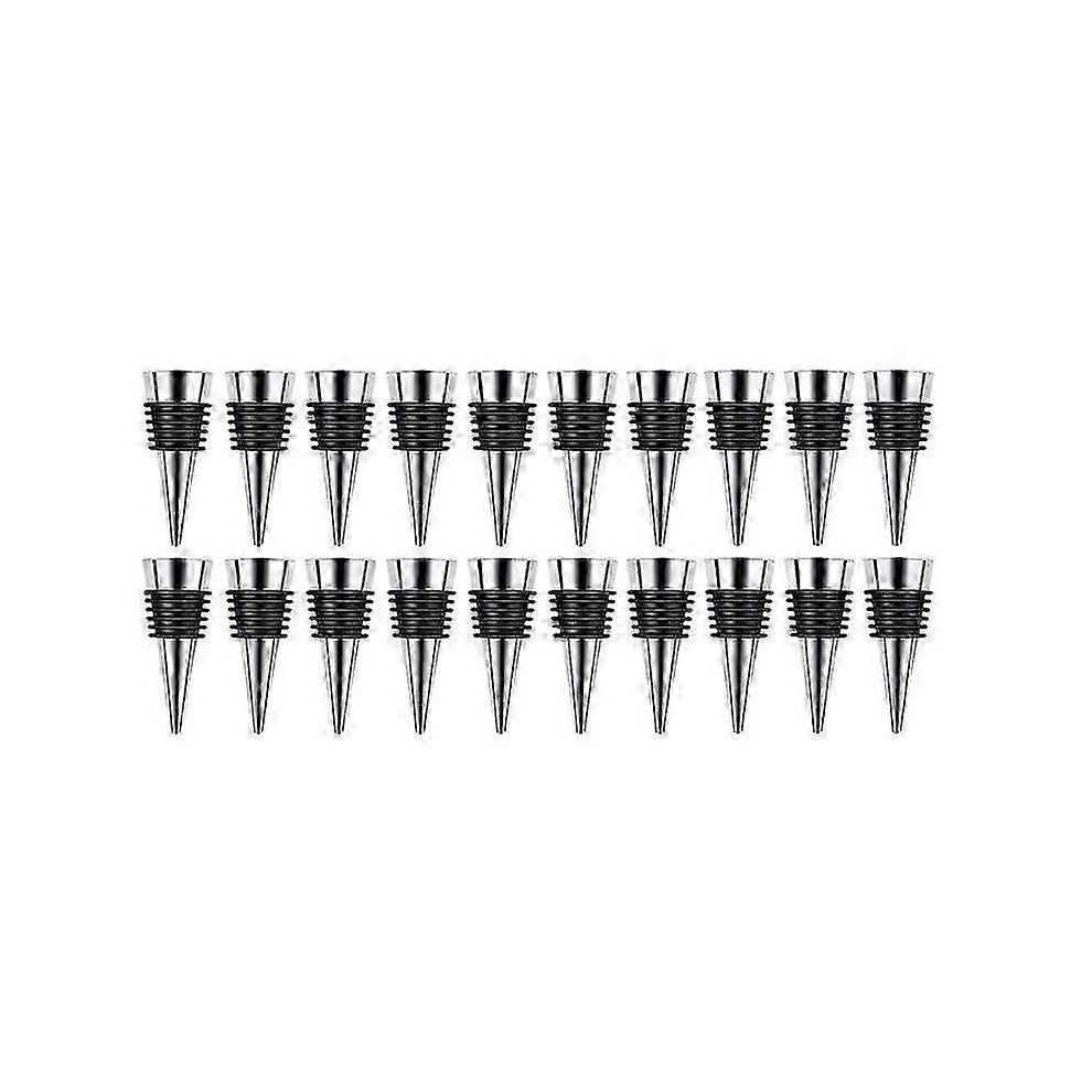 20 Pcs Metal Wine and Beverage Bottle Stoppers, Tapered Corks for Storage, Crafts and DIY