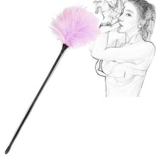 Feather Clitoris Whip Deluxe Feather Tickler Flogger With PVC Handle BDSM Bondage Spanking Slapper Paddle For Couples