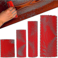 Wood Grain and Rubber Imitation Tool Set - 4 Texture Tools for Wall Painting