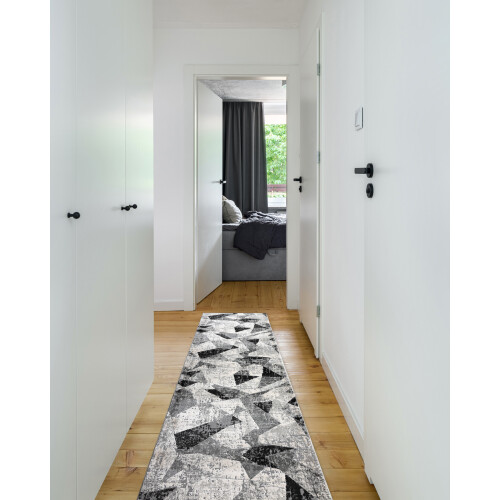 Modern runner TULS 51211 Geometric anthracite 60 cm 60x390 cm 2