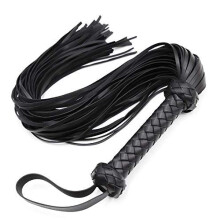 Adult Whip BDSM Flogger 30 Inch Black For Spanking Bedroom Play