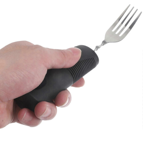 Set of Elderly Tableware, Shake-Resistant Spoon and Fork, Adapted Utensils for Disabled Elderly 1