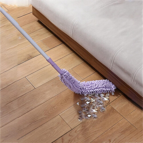 Microfiber Duster Bendable Washable With Extension Pole Purple For Office Car Fridge Sofa Computer Air Conditioner 2