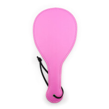 Round Sexual Spanking Paddle For BDSM, Pink Faux Leather Paddle, Adult Spanking Set