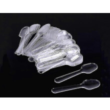 500 Pcs Disposable Clear Plastic Tasting Spoons, Small Tasting Spoons for Food, Ice Cream, Frozen Desserts