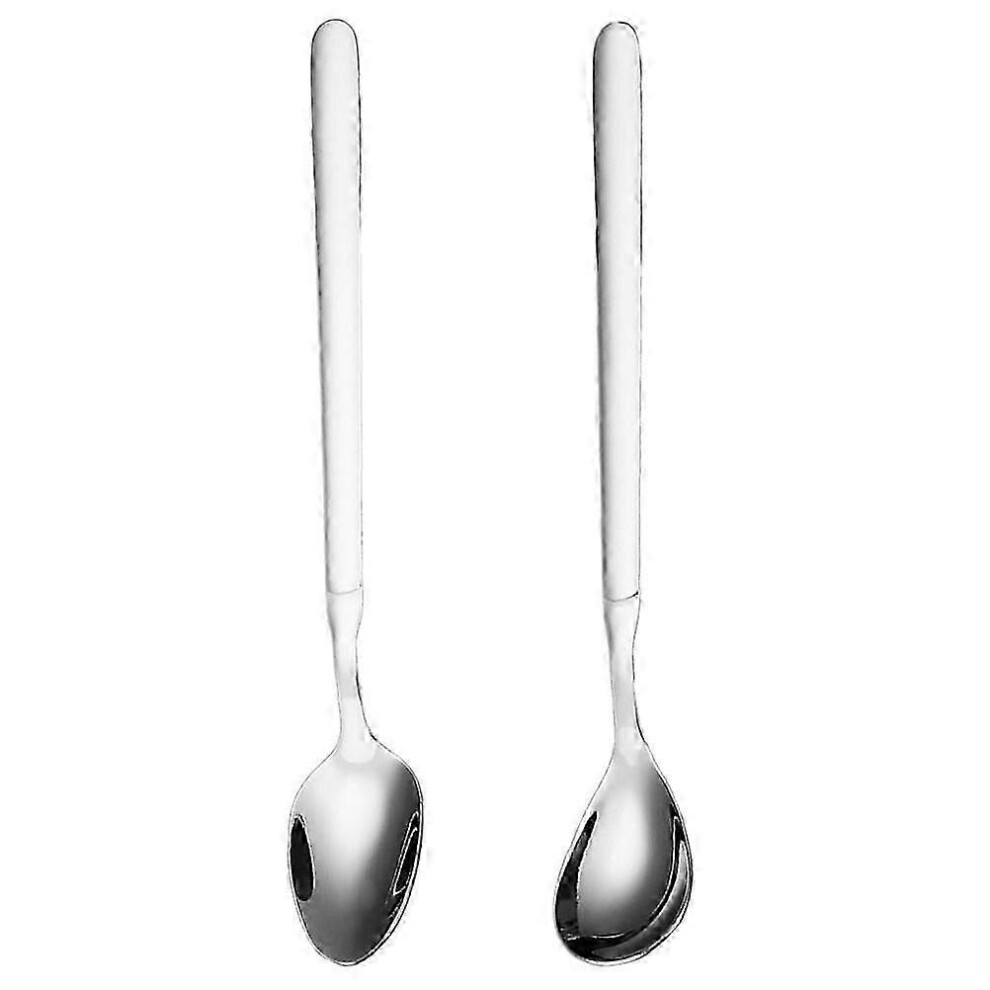 Set of 2 stainless steel coffee spoons, mixing spoons, practical coffee spoons, stirring spoons