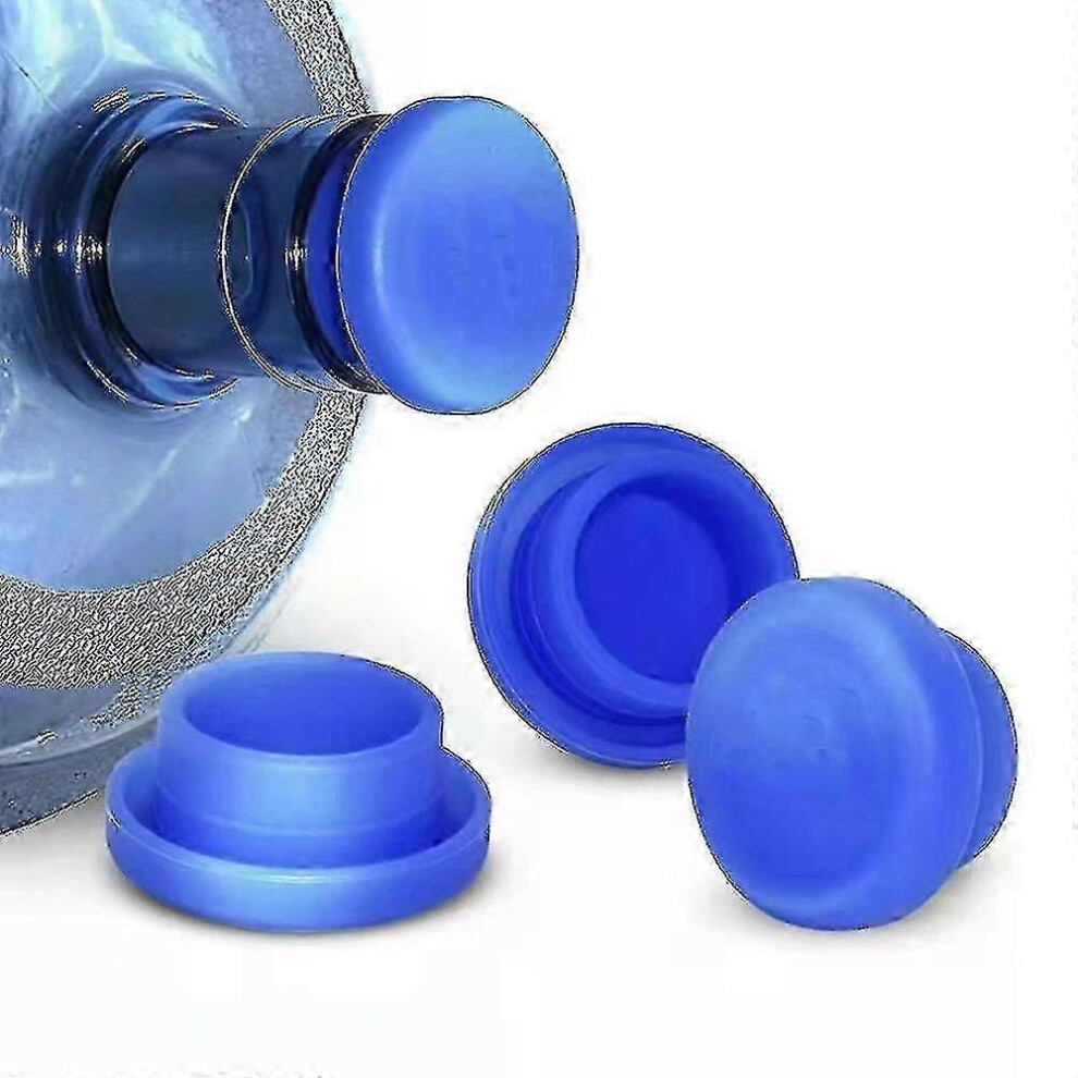 4 Pack Reusable Silicone Replacement Lids for 5 Gallon Water Bottle, Leak Proof - HHWW