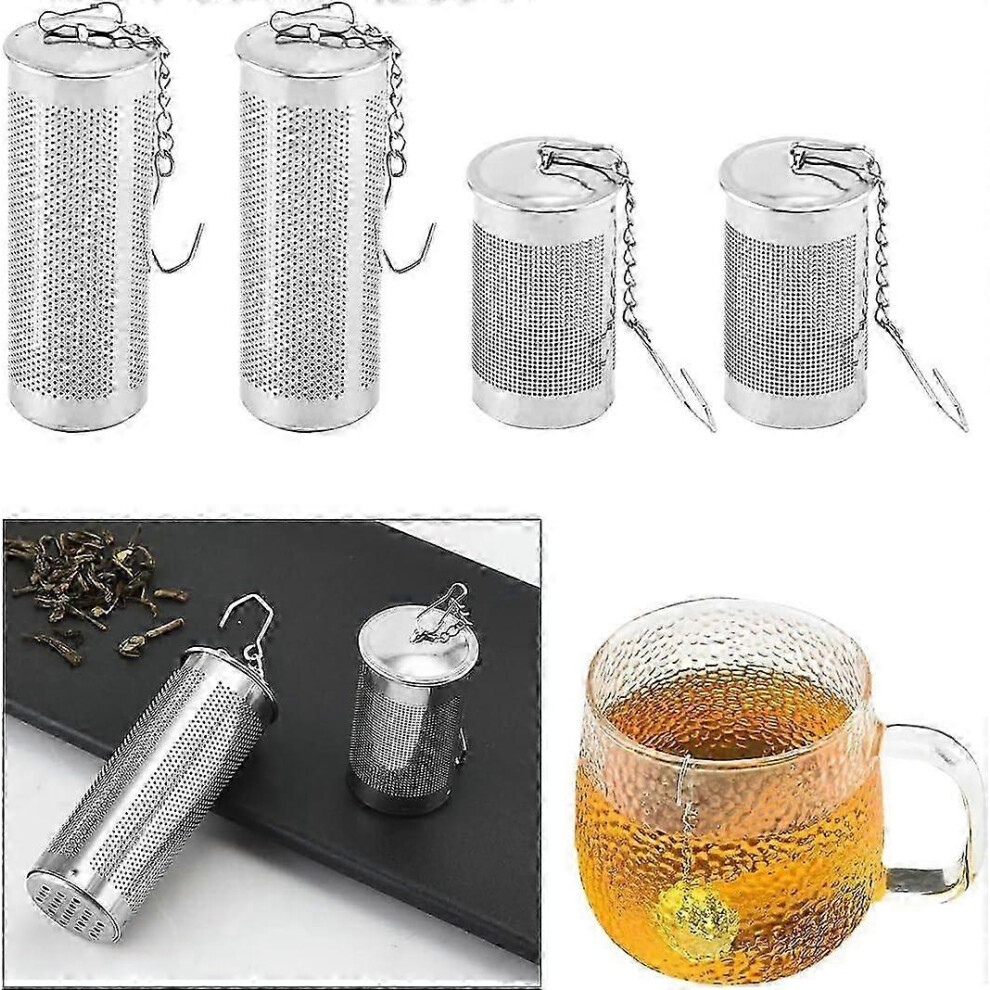 Pack Stainless Steel Tea Filter, Tea Infuser, Tea Diffuser, Tea Strainer, Filter for Teapot, Cup, Mug, Glass (4 Pcs)