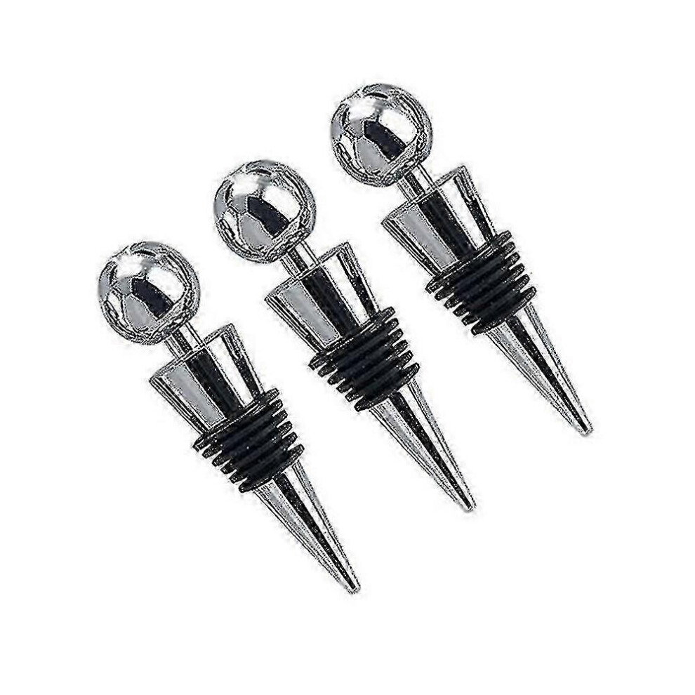 Set of 3 bottle stoppers for wine collection, red wine, champagne, beer