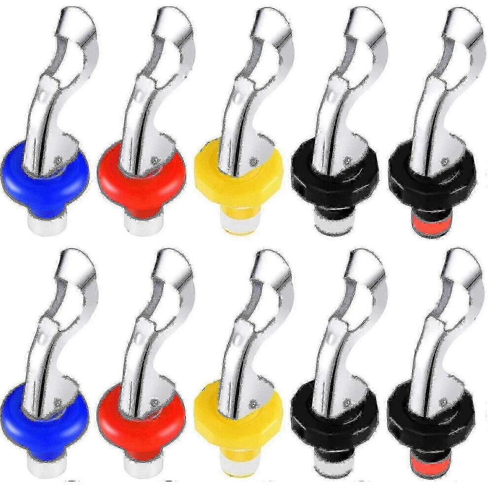 Pack of 10 Silicone Wine Stoppers, Manual Cork Wine Bottle Stoppers - Yvan
