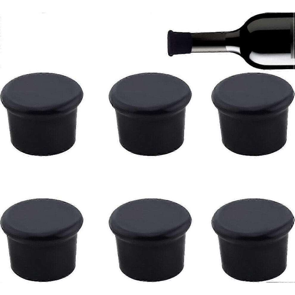 6pcs Reusable Silicone Wine Stoppers for Wine Champagne Beer Sparkling Wine Bottles