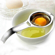 Stainless Steel Egg Yolk Separator, Food Grade Oval Filter, 17 x 7 cm