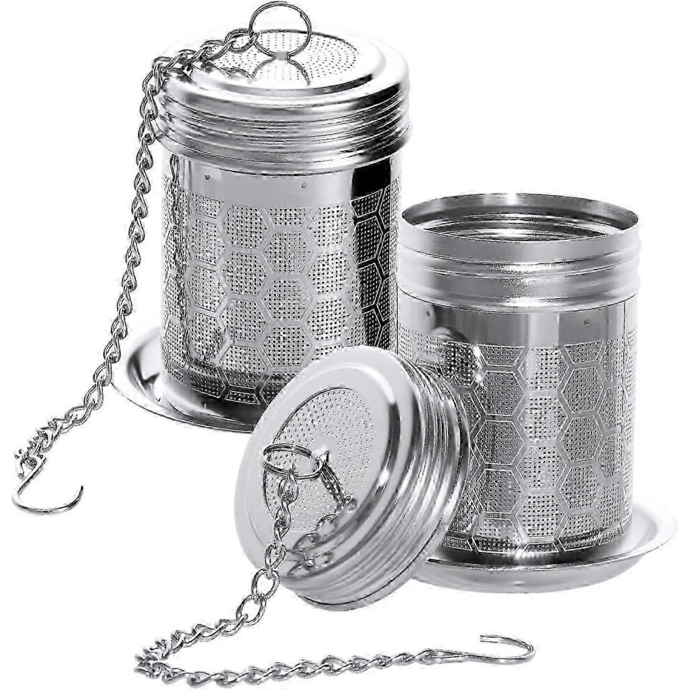 Stainless Steel Tea Infuser with Lid, Chain and Drip Tray