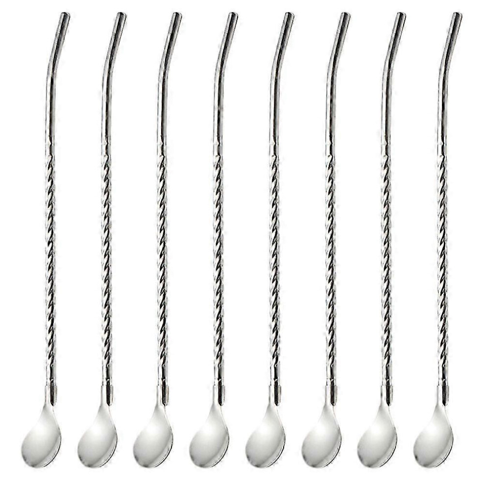 Set of 8 espresso spoons, stirring spoons, tea filter, straw, stirring spoon, yerba mate, bombilla, straw