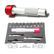 Handy Aluminum Screwdriver Kit Slotted, Cross, and Torx Bits for Quick Fixes