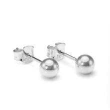 Gold Plated Small Sterling Silver Ball Stud Earrings 2mm 3mm 4mm 5mmSilver3mm