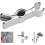 1Pc Zinc Alloy Shower Holder 18-25MM Replaceable Silver 110mm 1