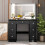 7 Drawers Makeup Vanity Set with LED Lights Mirror 3