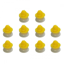 10xDoor Moulding Wheel Arch Trim Clips For Land Rover 2 3 4 FreelanderWhite & Yellow