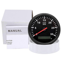 85MM Tachometer with Red Backlight 3000RPM for Marine Boat Car Truck M16 M18 Sensor 9-32VOnly Gauge BN