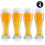 4 Pack Nucleated Pilsner Glasses for Drinking Bliss 16 oz 1