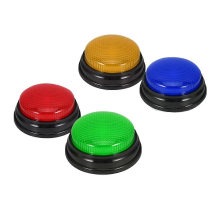 4 Pack Buzzers for Trivia Games, Answer Buzzers for Classroom, Game Buzzers with Lights and Sound GAs Shown