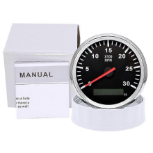 85MM Tachometer with Red Backlight 3000RPM for Marine Boat Car Truck M16 M18 Sensor 9-32VOnly Gauge BS