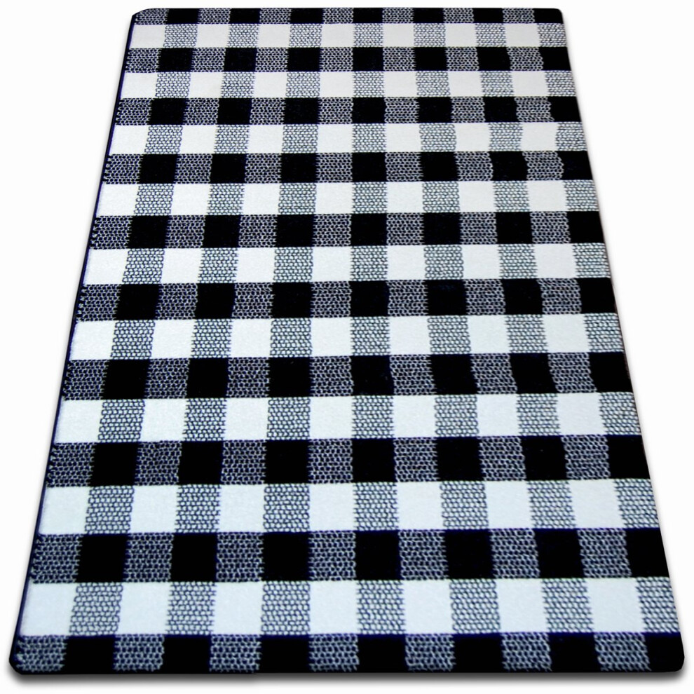 Carpet Sketch - F759 Cream/Black - Chequered 120X170 Cm 5902921005094