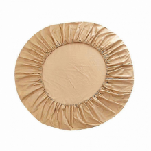 Soft Cotton Round Bed Fitted Sheet Cover Home Textile 200x200cmCamel