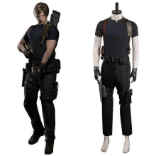 Leon S Kennedy Cosplay Costume Anime Game Evil 4 Remake Top Pants Men Full Set Clothes Halloween Carnival Suit For Role PlayMaleS