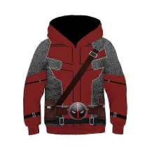 Deadpool & Wolverine Kids Boys Hooded Sweatshirt Casual Long Sleeve Hoodies Loose Pullover TopsRed4-5 Years