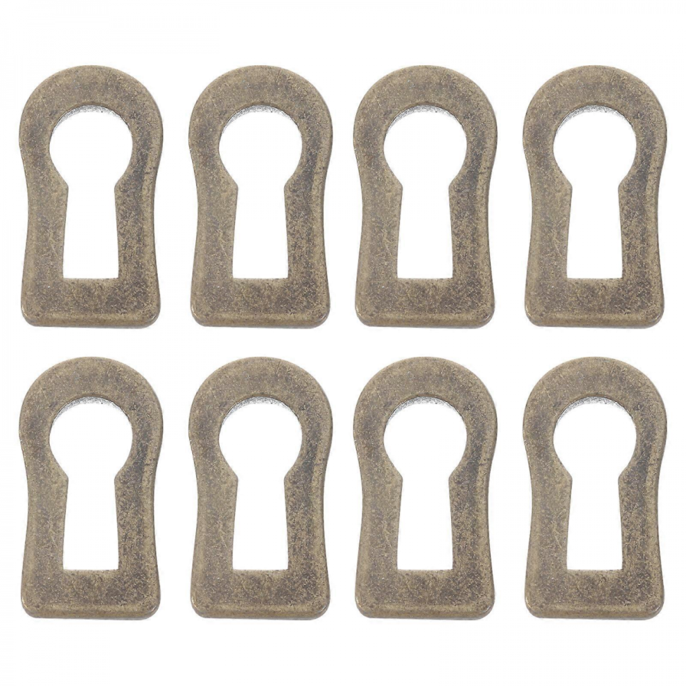 10Pcs Antique Keyhole Cover Metal Keyhole Cover Decorative Keyhole Insert Escutcheon Plateas Shown2x1cm 7057162219552