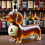 300ml whiskey decanter bald eagle, dachshund, owl, shaped bottle, eagle shapedDachshund E 1